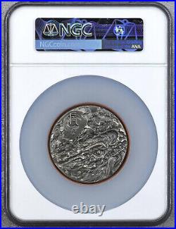NGC PF70 2020 China 60mm Silvered Copper Medal Lunar Year Series Dragon