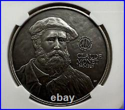 NGC PF70 2021 Claude Monet Woman with A Parasol Madame Monet Silver Medal 1oz