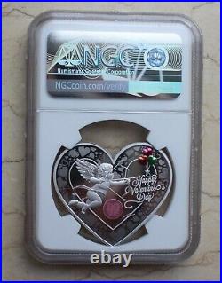 NGC PF70 China Valentine's Day Heart Love 25g Silver Panda Medal (Red Label)