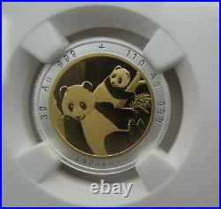 NGC PF70 FR China 2020 8th Panda Expo Bi-Metallic 3g Gold 1.1g Silver Medal