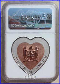 NGC PF70 Fiji S$1 2020 21.4g Silver Coin Celebrating Love Rakkaus