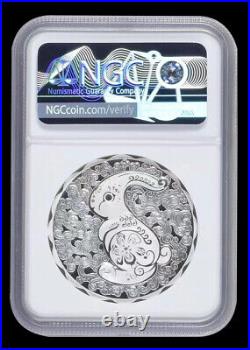 NGC PF70 UC China 2013 2oz Colored Silver Medal Moon Festival Chang E Rabbit