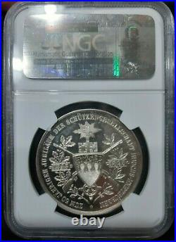 NGC Switzerland Nidwalden 1895 MS 65 Silver Shooting Medal Full Proof Very Rare