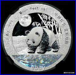 Ngc 1st Releases Pf70 Ucam 2017 Z China Silver Panda Moon Festival Medal (bc99)