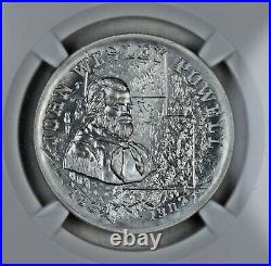 Ngc Ms69 1969 #32 John Wesley Powell. 925 Sterling Silver Heraldic Art Medal