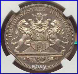 Ngc-pf64 1872 Germany Taler Hannover Medallic Silver Proof