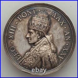 PAPAL STATES VATICAN 1902 Leo XIII Silver Medal NGC MS64 ONLY ONE GRADED