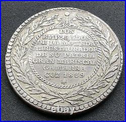 PERU Cuzco-Ancachs, 1839 4R Silver Medal, Battle Of Yungay At Gamarra, NGC Cert