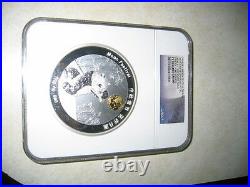 Panda-Moon Festival Medal 2015 1 Kilo China Bi-Metal Silver. 999 Space Gold
