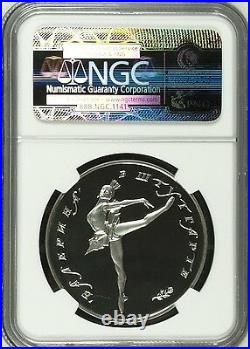 Russia 1992 Silver Medal Ballerina Numismatic Convention Stuttgart NGC PF68