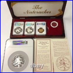 Russia 1993 Gold Silver Set Coins Medals Ballet Nutcracker NGC PF69 Mintage-125