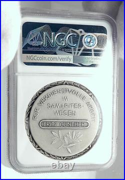 SAMARITAN Large 4.2cm Silver SAMARITAN AWARD NGC Certified Silver Medal i81253