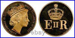 SWITZ. BRITAIN. Elizabeth II 1977 Gilt Silver Medal. NGC PR66UCAM 25th Yr. Reign