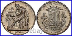 SWITZ. Geneva. (c. 1850) AR School Prize Medal for Literature. NGC MS64 SM-1598