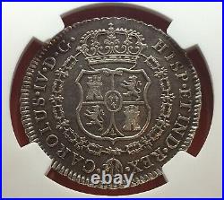 Scarcesilver Medal Proclamation Carlos IV 1789 Lima Perú Ngc Xf45