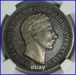 Silver Medal German Empire Heligoland Acquisition Marienburg-6942 1890 NCG MS-62