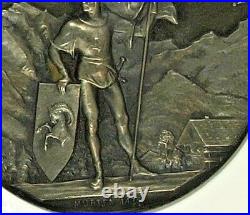 Swiss 1888 Silver Shooting Medal Bern Interlaken Murten NGC MS62 R-210a