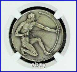 Swiss 1926 Silver Medal Shooting Fest Zurich Uster R-1831a NGC MS64 Very Rare
