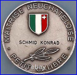 Swiss Shooting Fest Medal, R-1021, Silvered-AE, 50 mm, Neuchatel, MS 64 by NGC