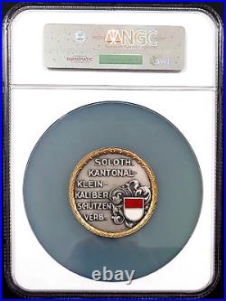 Swiss Shooting Fest Medal, R-1151a, AR, 50 mm, Solothurn, graded MS 63 by NGC