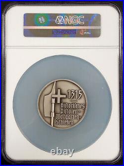 Swiss Shooting Fest Medal, R-1694a, Silvered-AE, 50 mm, Zug, MS 66 by NGC