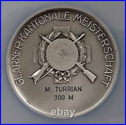 Swiss Shooting Fest Medal, R-827a, AR, 50mm, Glarus, NGC graded MS 62