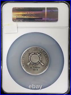 Swiss Shooting Fest Medal, R-827a, AR, 50mm, Glarus, NGC graded MS 62