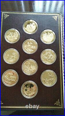 The Medallic History of Mankind, Complete Set of 100 Gold Plated Silver Coins