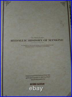 The Medallic History of Mankind, Complete Set of 100 Gold Plated Silver Coins