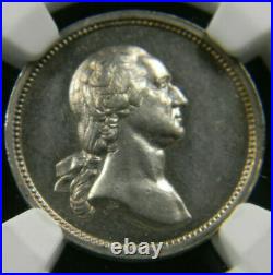 USA Washington Grant U. S Silver Mint Medal Paquet NGC MS 62 Baker-252 3