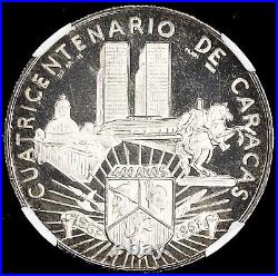 Venezuela 1567-1967? Pure Silver Medal? Ngc Pf-65 Ultra Cameo? Scarce