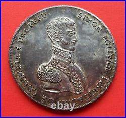 Very Raresilver Medal Proclamation Bolivia Potosi Simon Bolivar 1825 Ms62