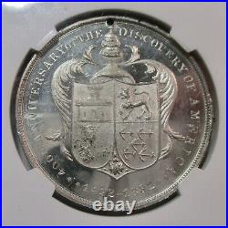 World's Columbian Medal Prooflike Slabbed Ms 62 Pl By Ngc White Metal Choice